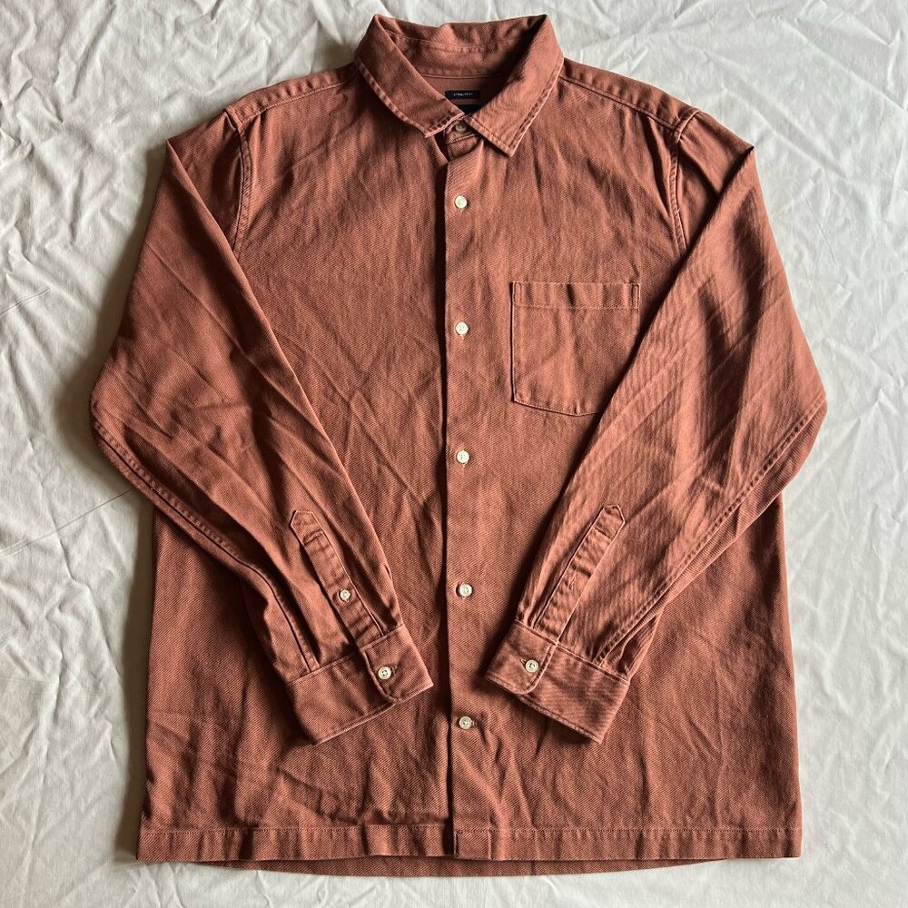 GAP Dark Pink Standard Fit Canvas Shirt Jacket - Men's Large